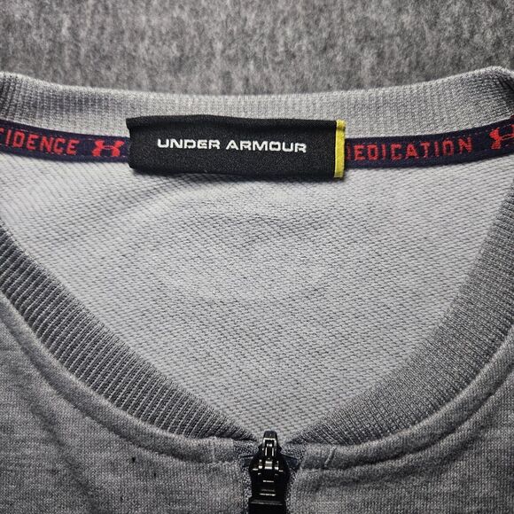 Under Armour Men’s Muhammad Ali 1/4 Zip Pullover Sweatshirt Gray USA Size L - Picture 4 of 9